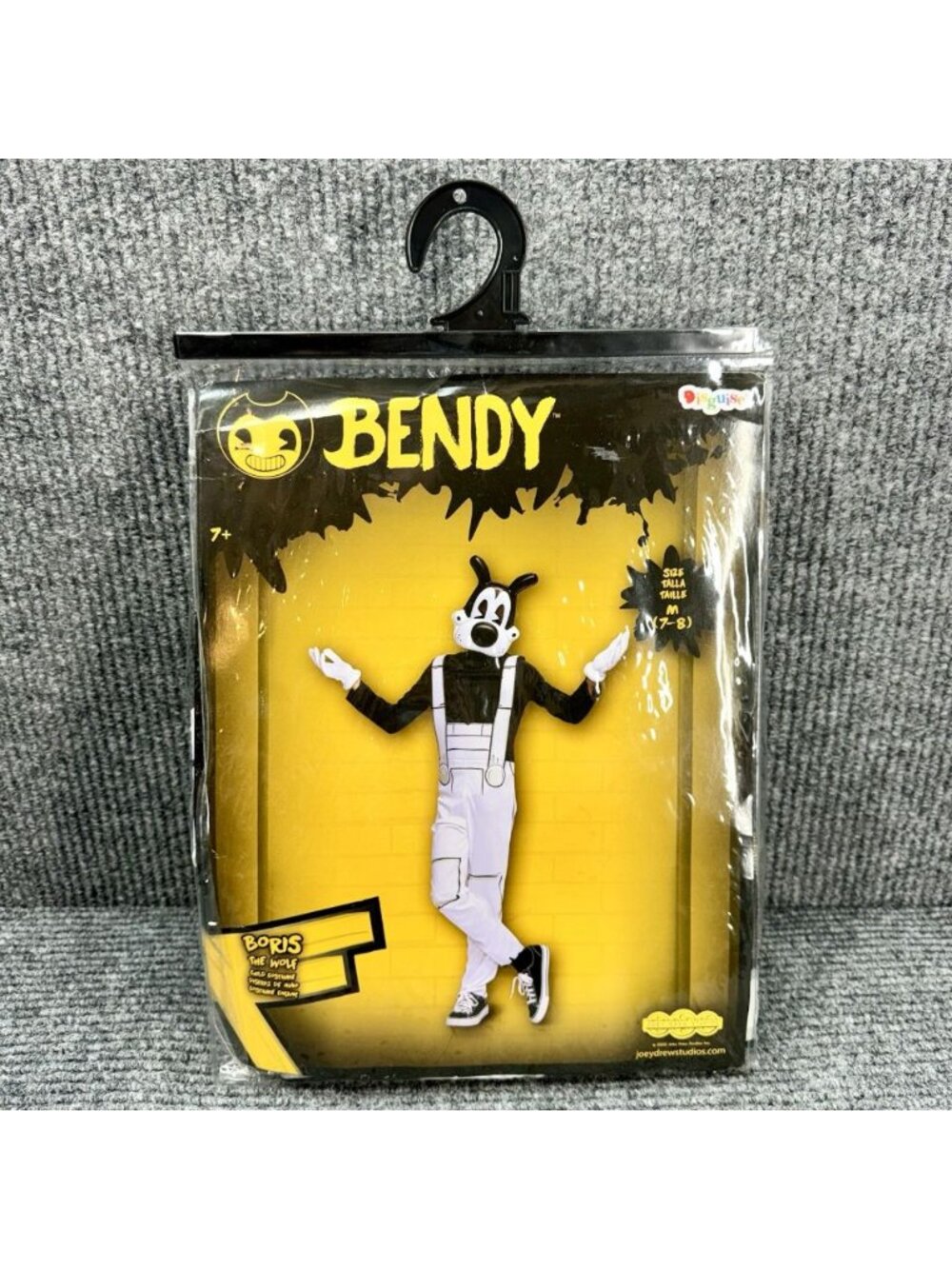 Disguise Bendy Boris The Wolf Costume Youth Childrens Medium (7-8) + Mask Gloves
